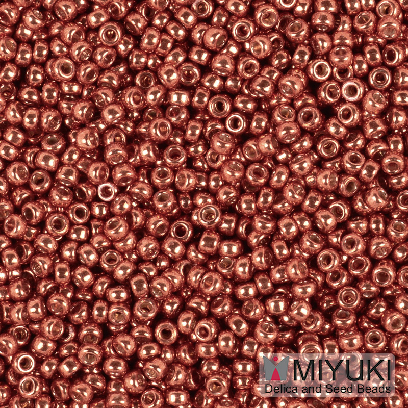 Бісер японський Miyuki круглий RR 15/0 №4208, Duracoat Galvanized, Мідний (BIS-053193)