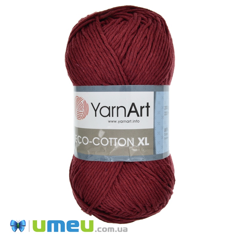 Пряжа YarnArt Eco-cotton XL 200 г, 220 м, Бордова 776 (YAR-038371)