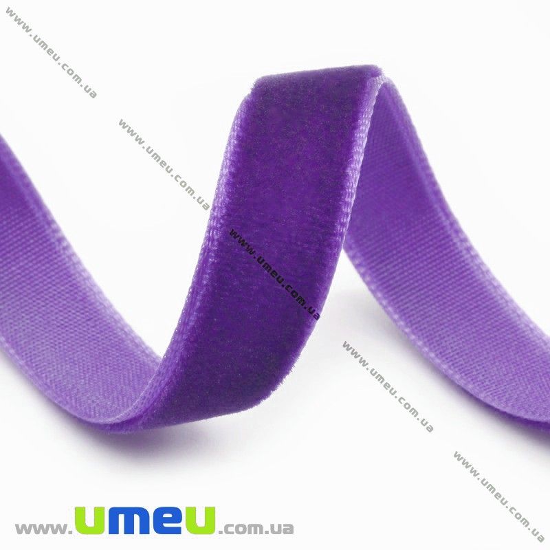 Лента бархатная, 10 мм, Фиолетовая (LEN-019908)