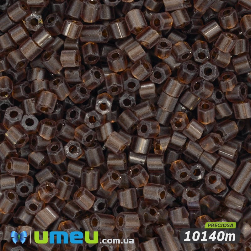 Бисер чешский Рубка 10/0, №10140m, Коричневый т. прозрачный матовый (BIS-024300)