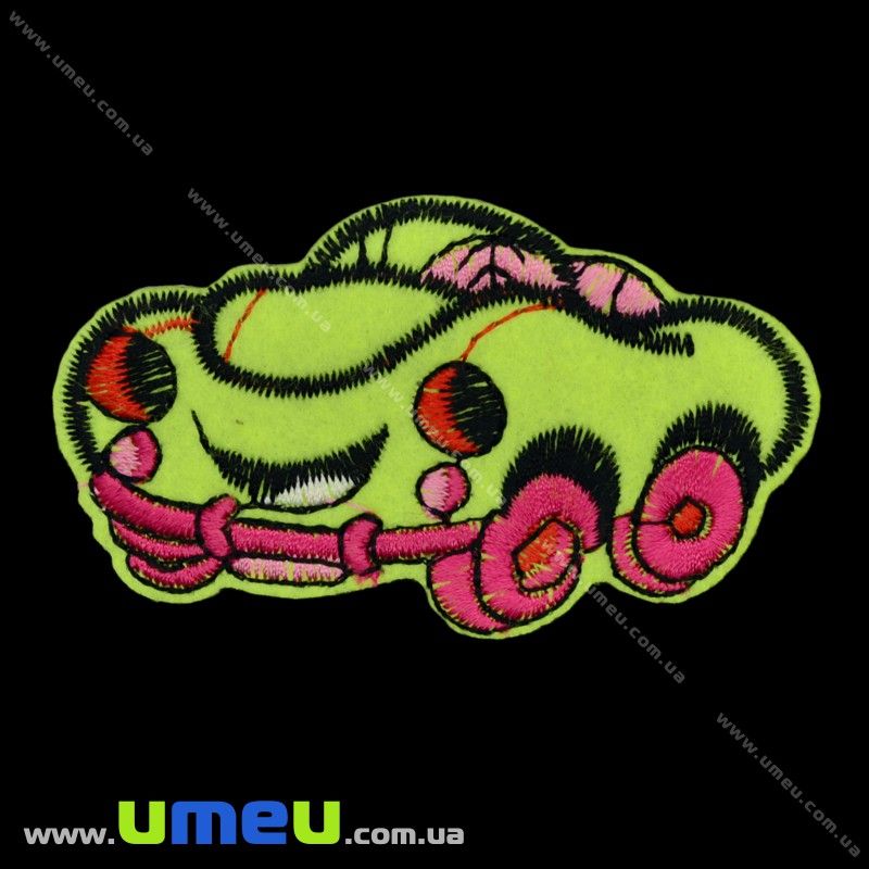 Термоаппликация детская Машина, 7,5х4,5 см, Лимонная (APL-022239)