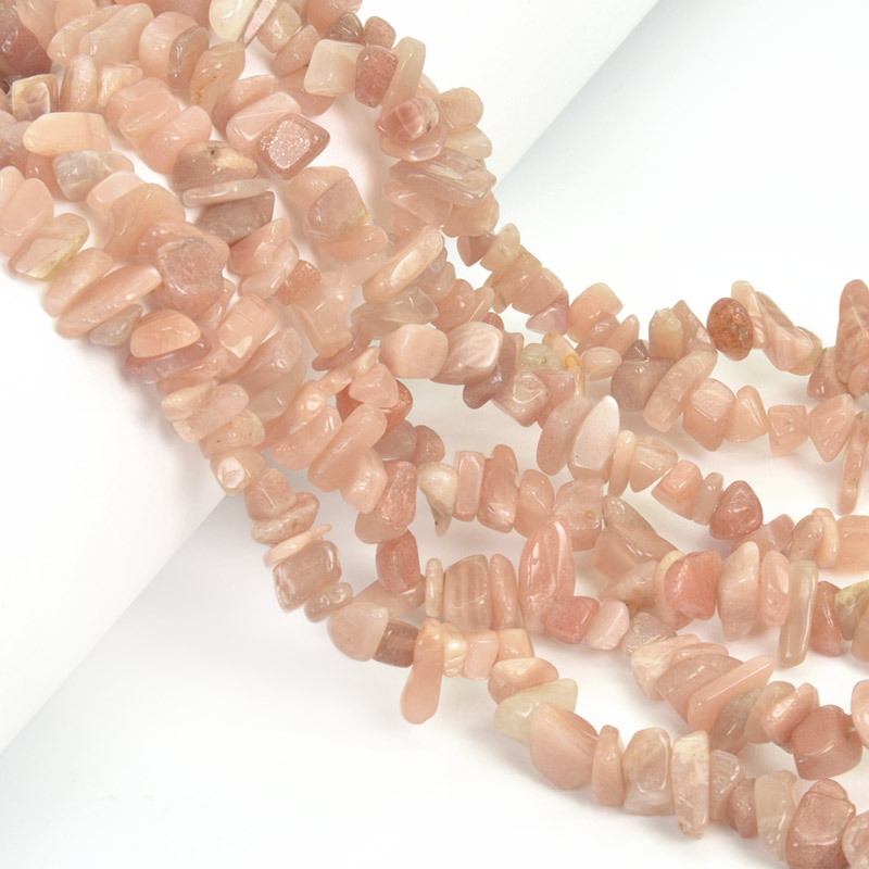 Бусины (скол) Солнечный камень, Натур. камень, 5-10 мм (79-80 см) (BUS-026055)