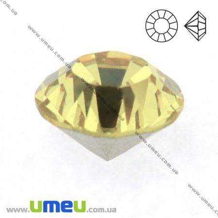 Стразы стеклянные конусные SS10 (2,8 мм), Желтые светлые (STR-018793)