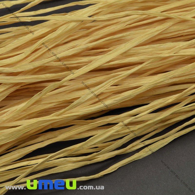 Рафія 5 мм, Жовта матова (KNT-037298)