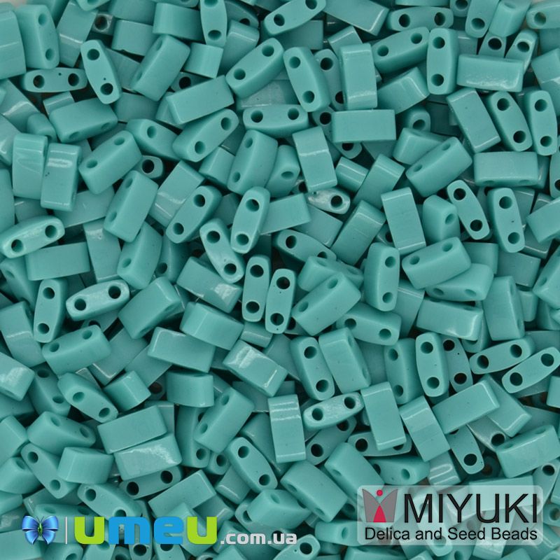 Бісер японський Miyuki HALF TILA №412, 5х2,3 мм, Бірюзовий (BIS-046069)