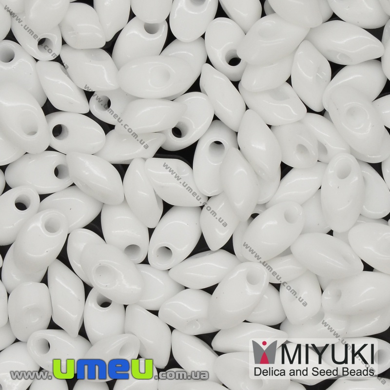 Бисер японский Miyuki LMA №402, 4х7 мм, Белый (BIS-036729)