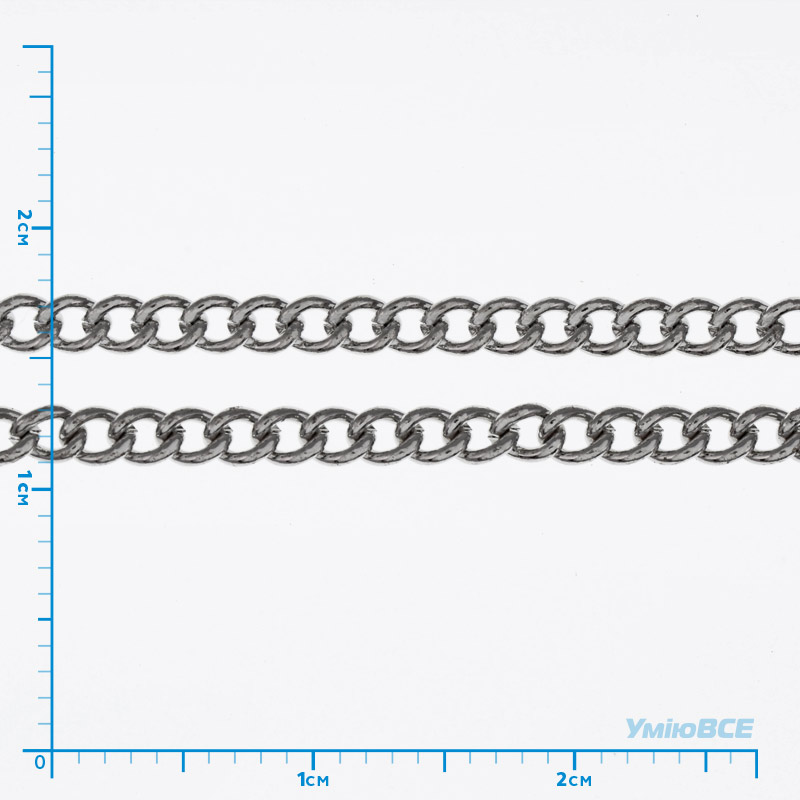 Цепь, Темное серебро, 2,7х2 мм (ZEP-056064)