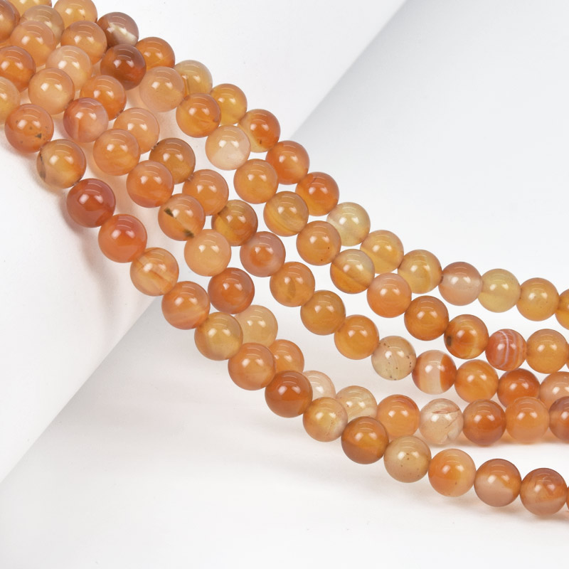 Бусины Сердолик, Натур. камень, 6,5 мм, Круглые (BUS-058057)