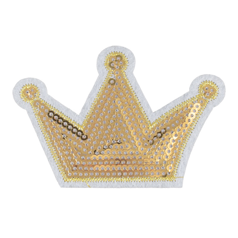 Термоаплікація Корона, 8х5,5 см, Золотиста (APL-061477)
