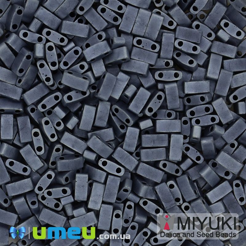 Бисер японский Miyuki HALF TILA №2001, 5х2,3 мм, Серый матовый (BIS-046082)