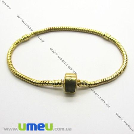 Основа для браслета PANDORA со стопперами, Золото, 20 cм (OSN-004168)