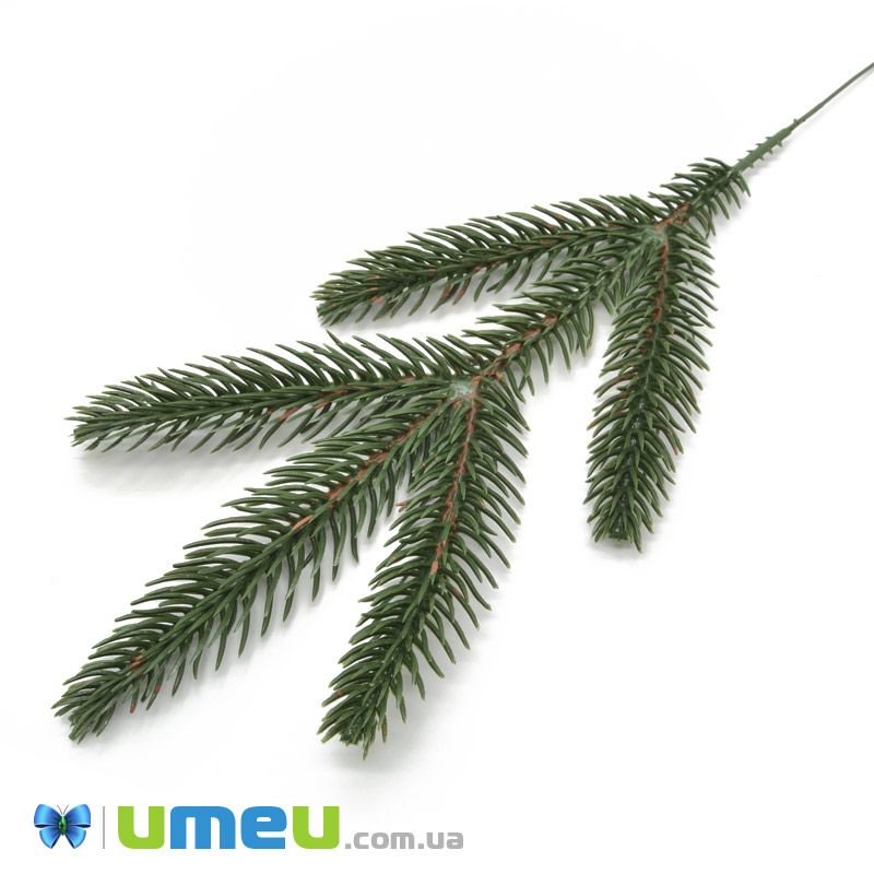 Гілка ялини одностороння, Зелена, 20-22 см (DEC-039590)