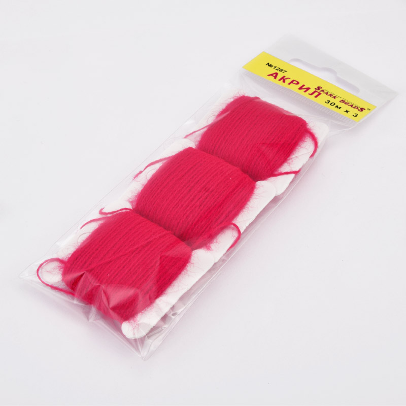 Акриловые нитки, №1287, Красно-малиновые (MUL-058823)