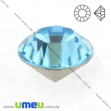 Стразы стеклянные конусные SS10 (2,8 мм), Голубые (STR-018803)