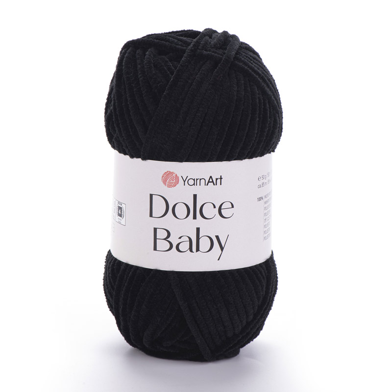 Пряжа YarnArt Dolce Baby 50 г, 85 м, Черная 742 (YAR-061633)