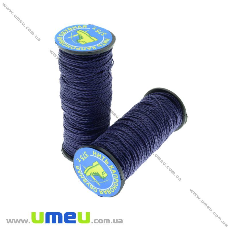 Нитка капронова (взуттєва) 375 т, Синя темна, 20 м (MUL-017616)