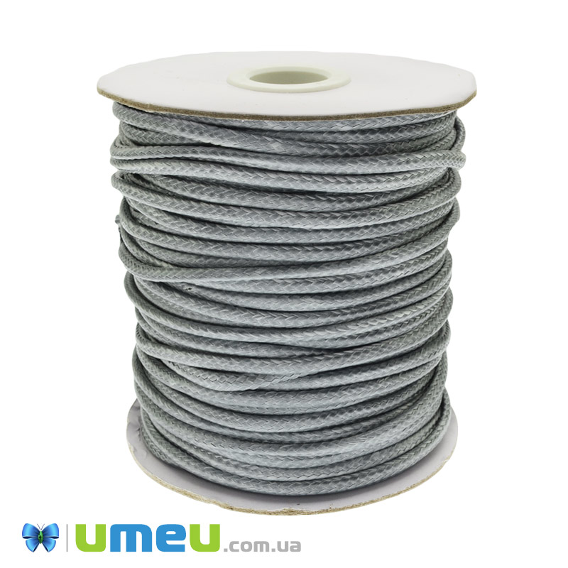 Полиэстеровый шнур, 3,0 мм, Серый (LEN-047419)
