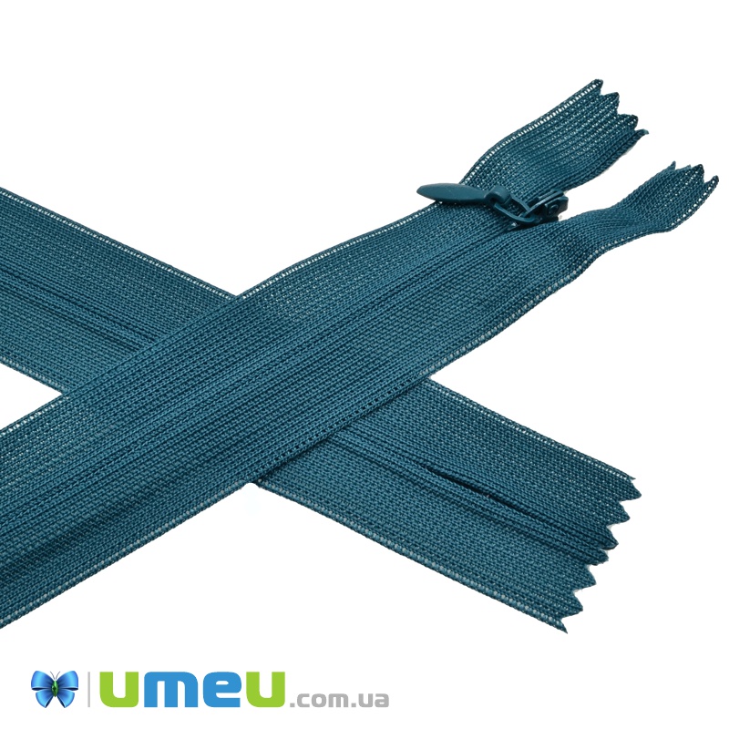 Блискавка (змійка) потайна нероз'ємна, 50 см, Тип 3, Морська хвиля (ZIP-037403)