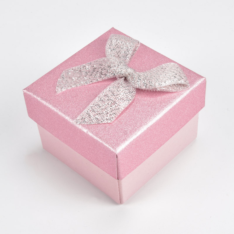 Коробочка Квадратна під колечко, 5х5х3,5 см, Рожева (UPK-060588)