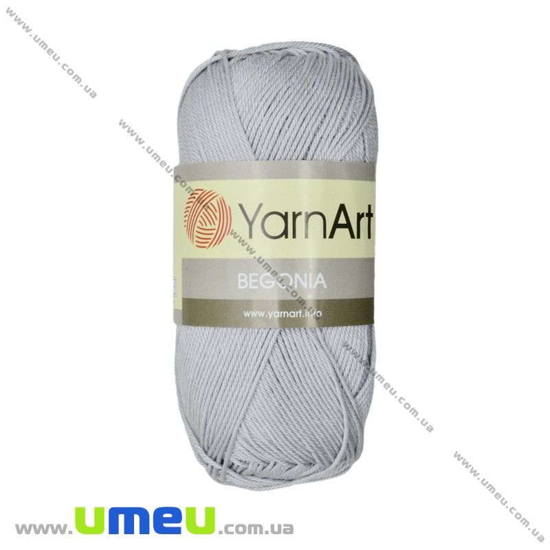 Пряжа YarnArt Begonia 50 г, 169 м, Сіра світла 4920 (YAR-023016)