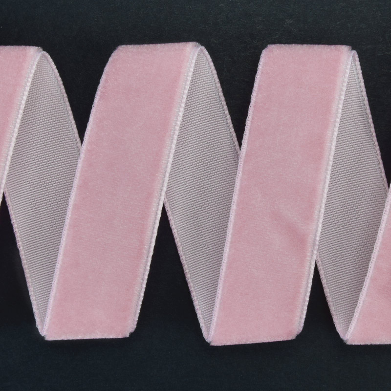 Лента бархатная, 15 мм, Розовая (LEN-061439)