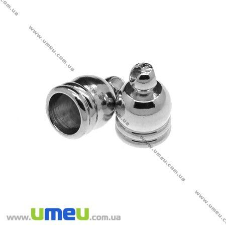 Ковпачок металевий, 11х8 мм, Темне срібло (OBN-007672)