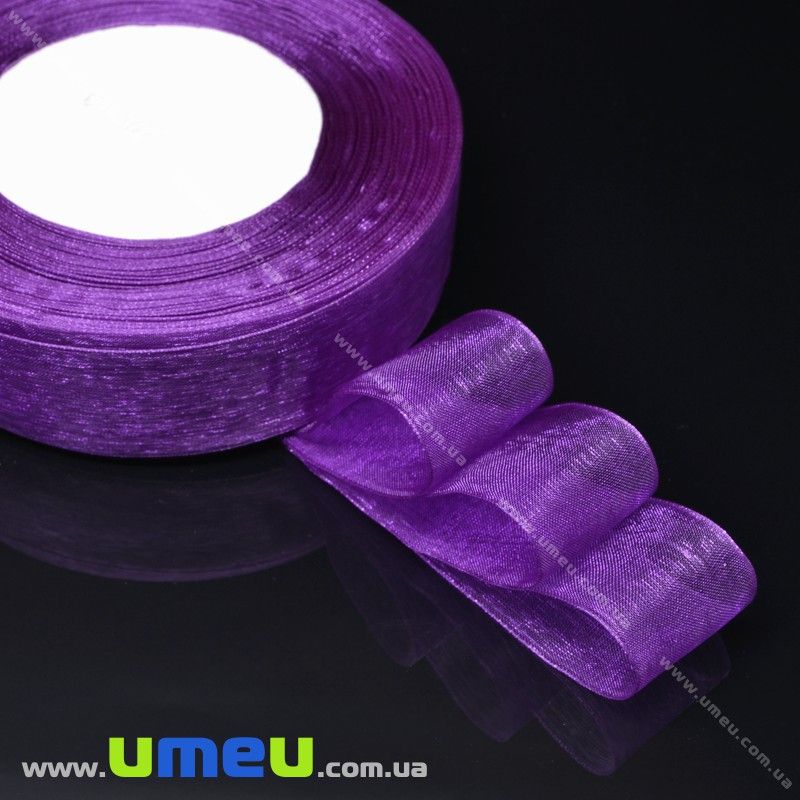 Лента из органзы, 20 мм, Фиолетовая (LEN-008118)
