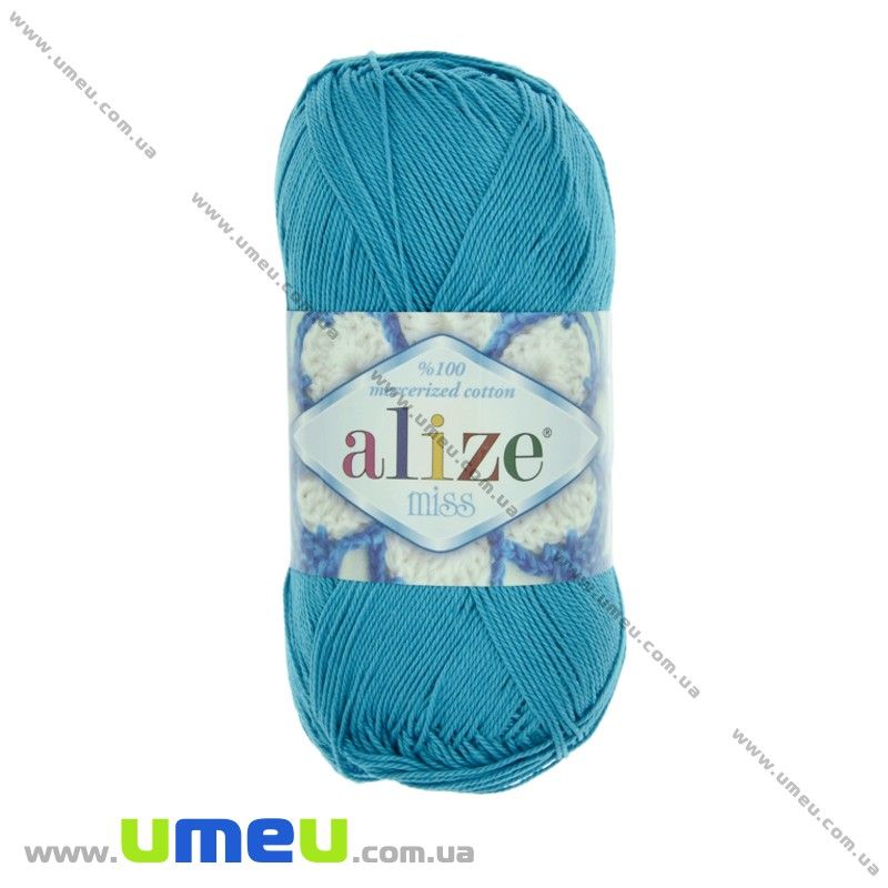 Пряжа Alize Miss 50 г, 280 м, Бірюзова 16 (YAR-025120)