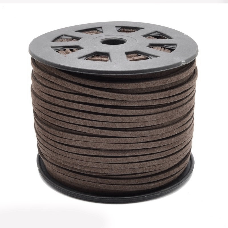 Замшевый шнур, 3 мм, Коричневый (LEN-007059)