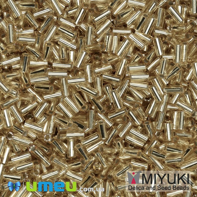 Бісер японський Miyuki Стеклярус 3 мм BGL3-3, Золотистий (BIS-045903)
