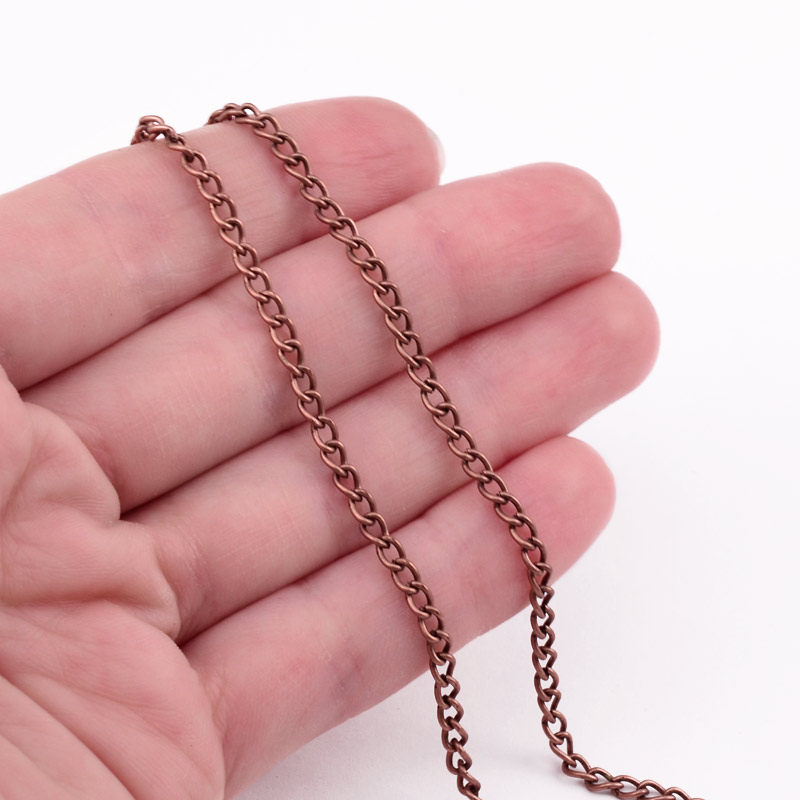 Цепь, Медь, 3,7х2,5 мм (ZEP-008373)