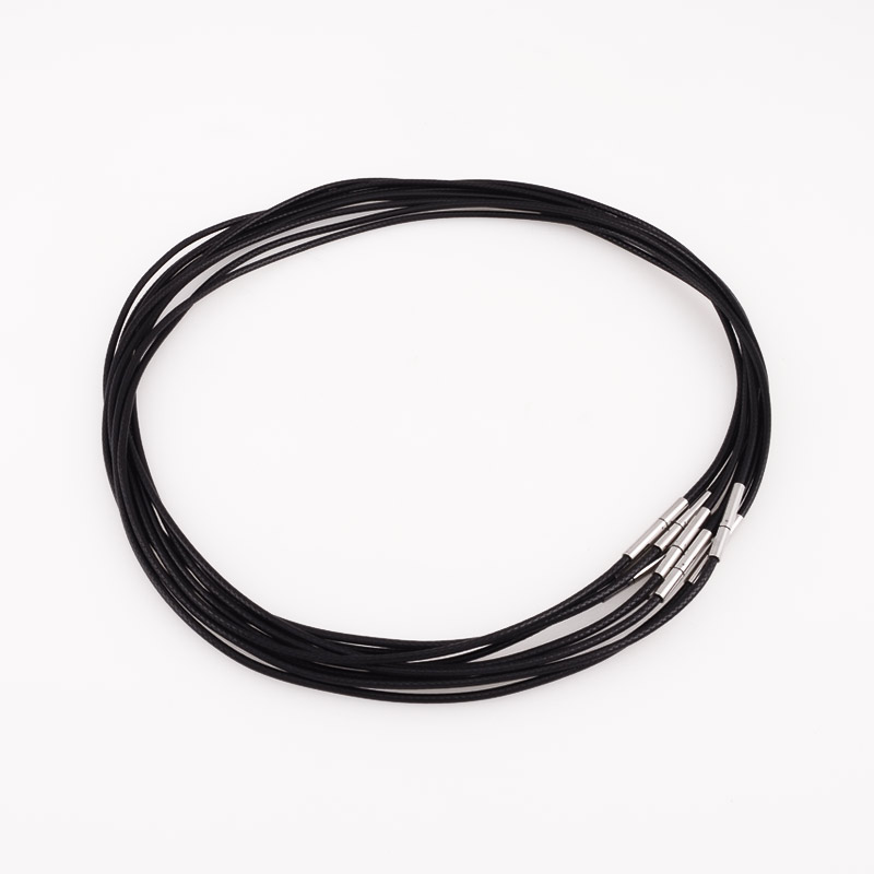 Основа для кольє 1,5 мм, 41 см, Замок нерж. сталь, Чорна (OSN-055547)