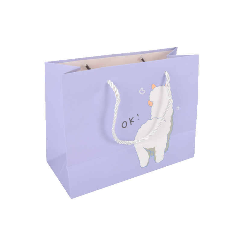 Подарочный пакет Овечка, 23х18х10 см, Сиреневый (UPK-035635)