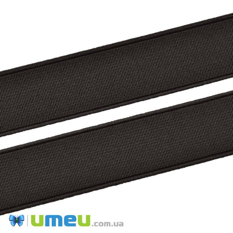 Резинка плоская 25 мм, Черная (LEN-044763)