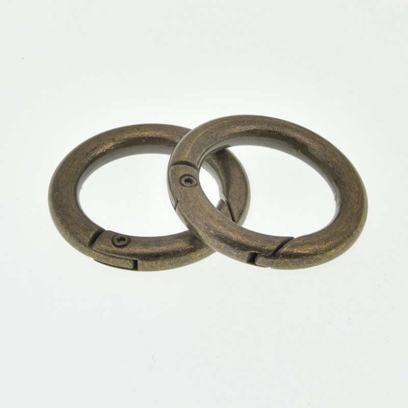 Кільце для сумки металеве, 28 мм, Антична бронза (BAG-059405)