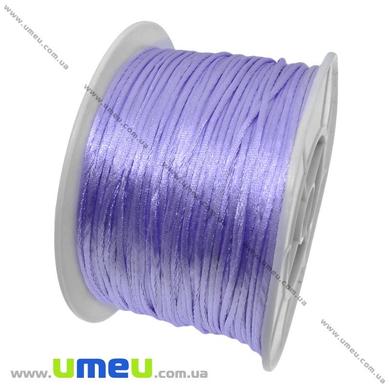 Атласний нейлоновий шнур, 1 мм, Бузковий (LEN-004015)