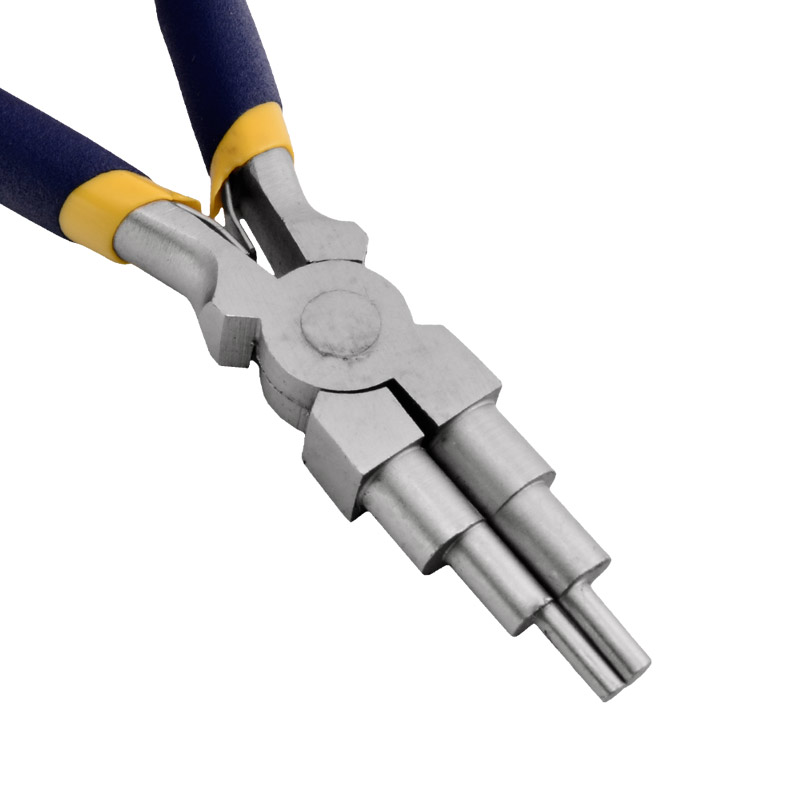 Плоскогубці ступінчасті для виготовлення петель 6 розмірів, 16 см, Синій (INS-053575)