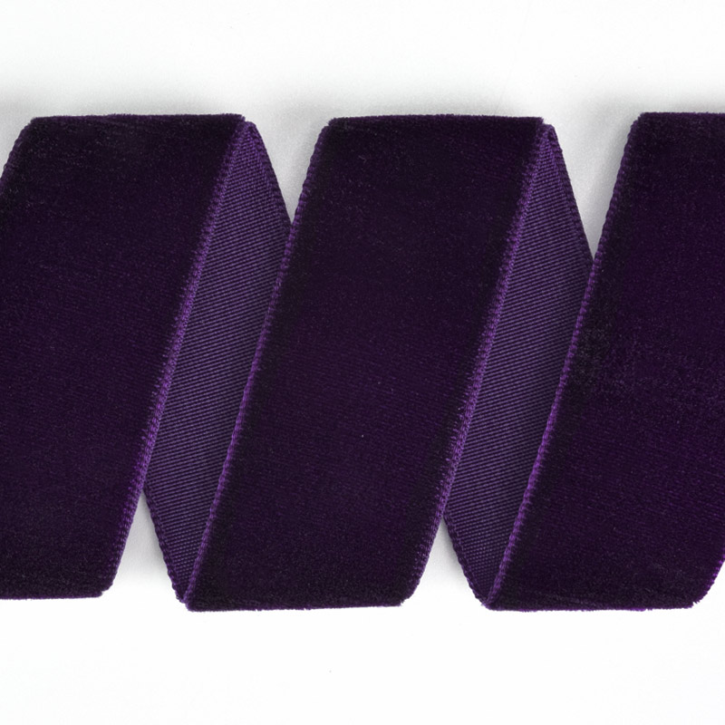 Лента бархатная, 25 мм, Фиолетовая (LEN-061429)