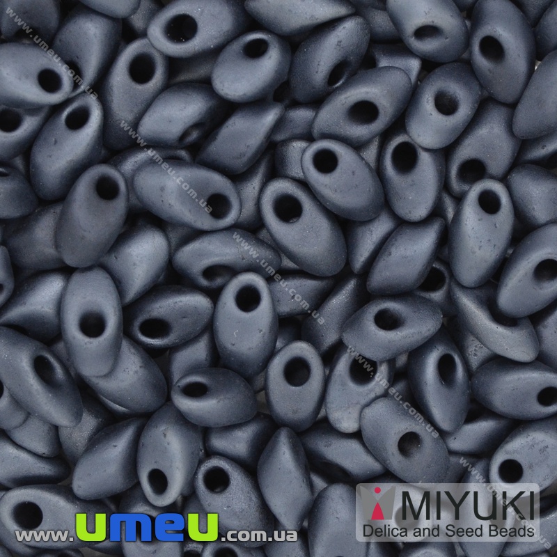 Бісер японський Miyuki LMA №2001, 4х7 мм, Сірий темний матовий (BIS-036724)