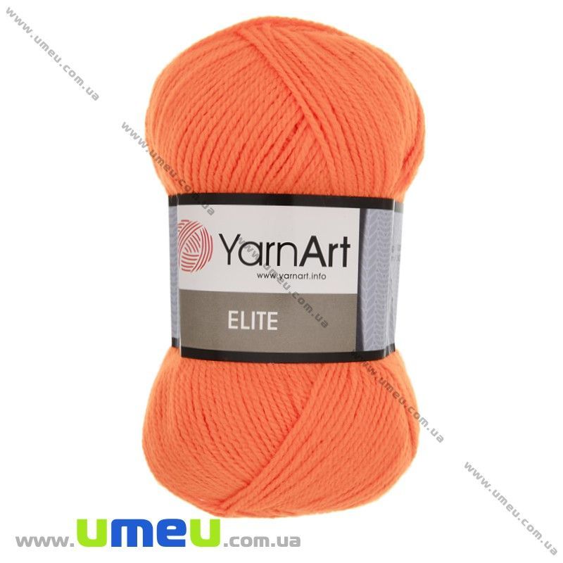 Пряжа YarnArt Elite 100 г, 300 м, Помаранчева 71 (YAR-023277)