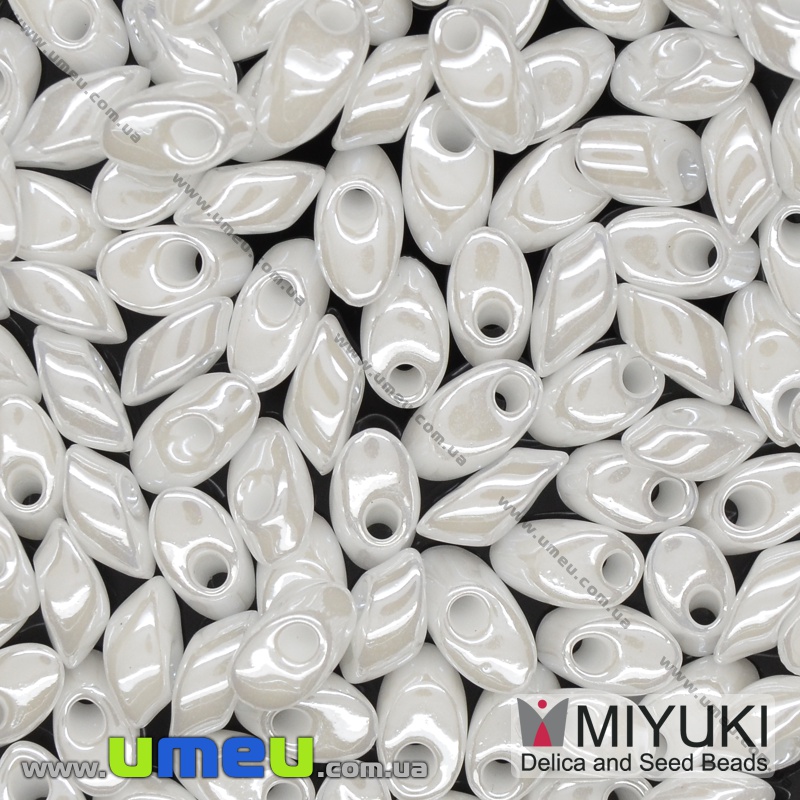 Бисер японский Miyuki LMA №420, 4х7 мм, Белый (BIS-036730)