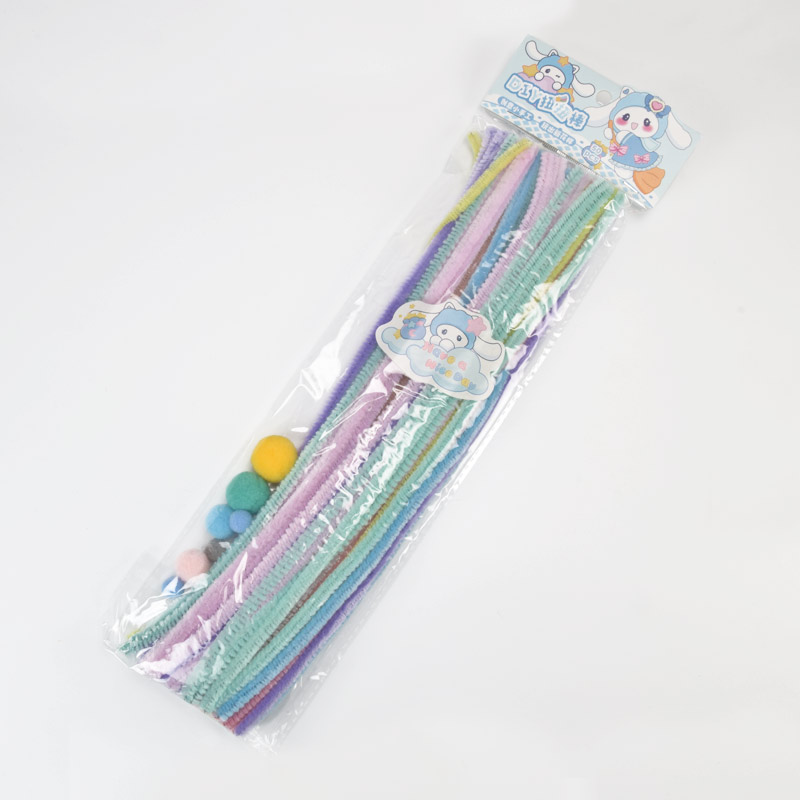 Набір синельного дроту з помпонами, Мікс, 30 см (DIF-060069)