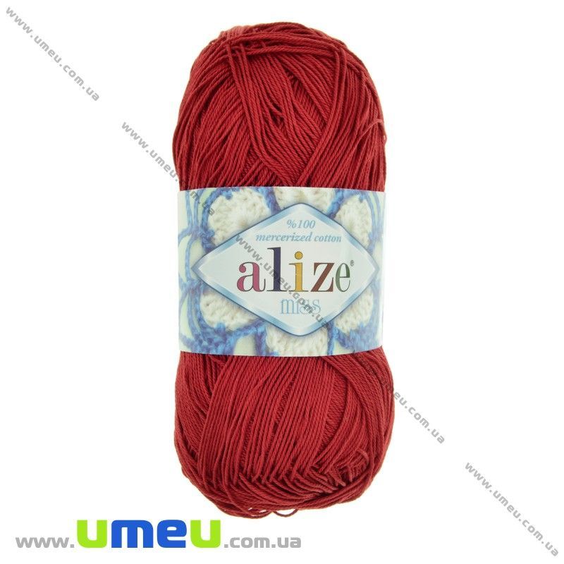 Пряжа Alize Miss 50 г, 280 м, Червона 56 (YAR-025112)