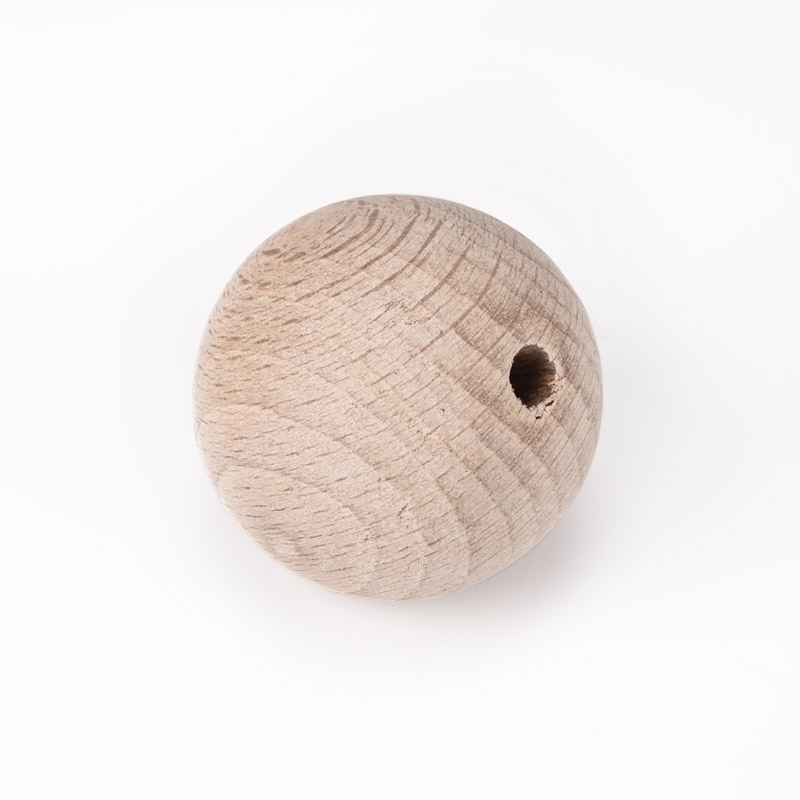 Бусина деревянная 40 мм, Круглая, Яблоня (BUS-054794)