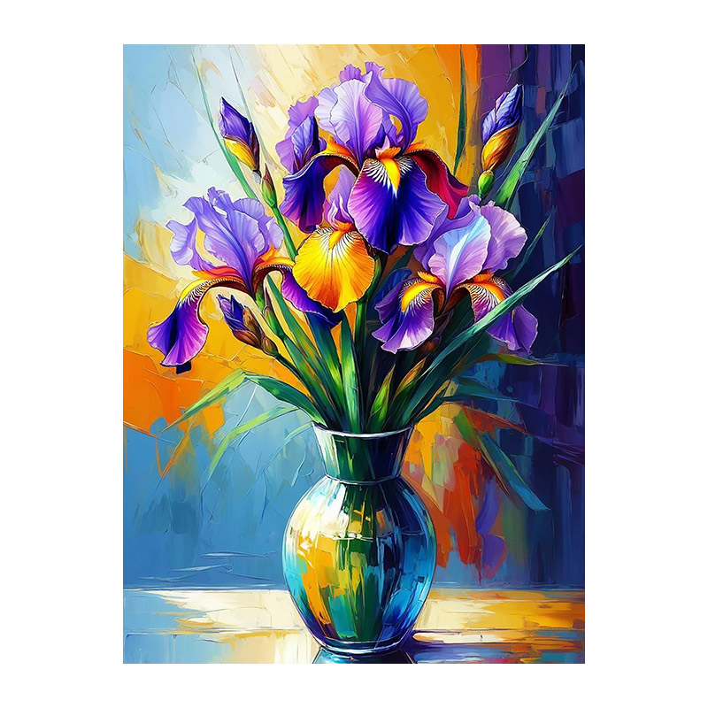 Набор алмазной живописи на подрамнике 30х40 см, Ирисы для души (SXM-061168)