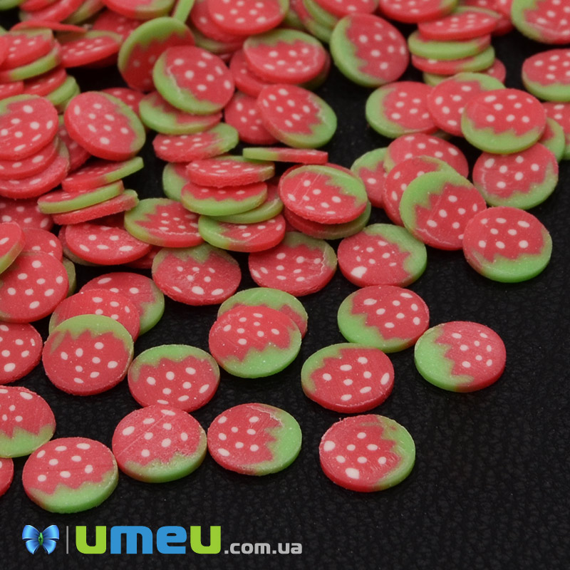 Слайсы FIMO Клубника, 6х5 мм (DIF-044225)