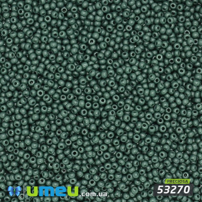 Бисер чешский 14/0, №53270, Серо-зеленый, Натуральный (BIS-044933)