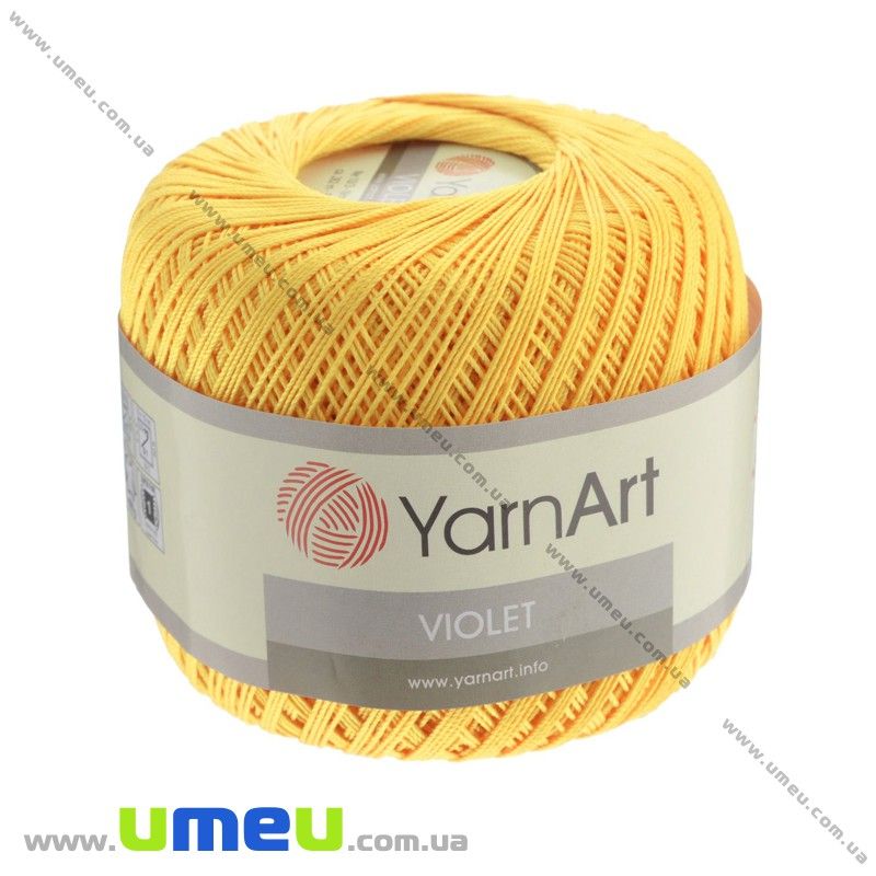 Пряжа YarnArt Violet 50 г, 282 м, Желтая 4653 (YAR-025031)