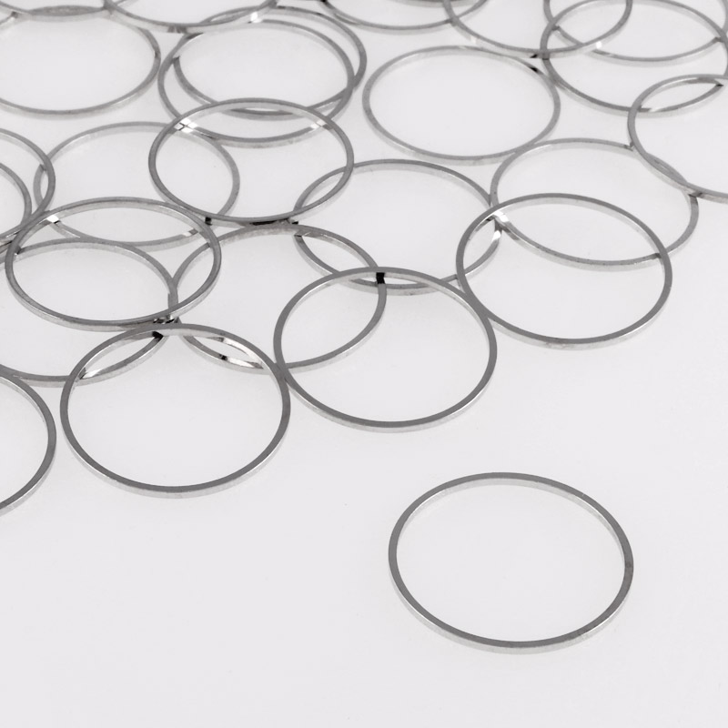 Кільце декоративне, 20 мм, Темне срібло (PIN-055716)