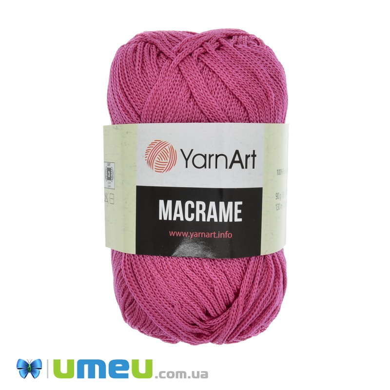 Пряжа YarnArt Macrame 90 г, 130 м, Малиновая 140 (YAR-038445)